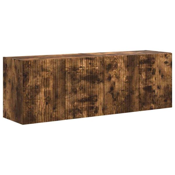 TV стенен шкаф 2 pcs Димян дъб 59,5 x 31 x 40 см