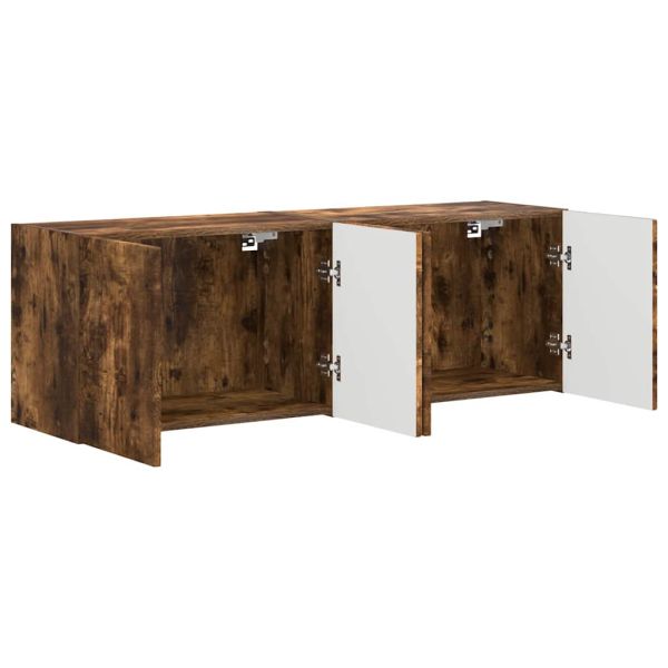 TV стенен шкаф 2 pcs Димян дъб 59,5 x 31 x 40 см