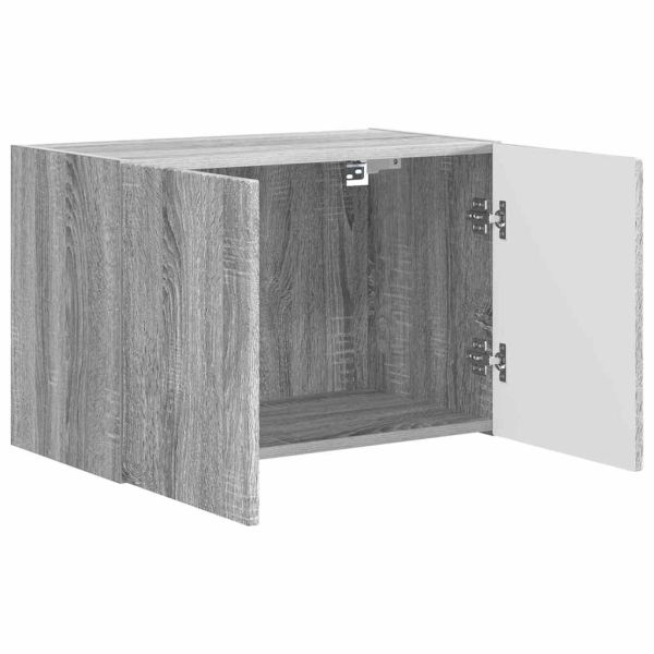 TV стенен шкаф Сив Сонома 59,5 x 31 x 40 см Инженерно дърво