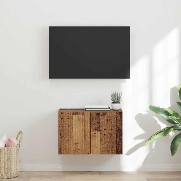 TV стенен шкаф Старо дърво 59,5 x 31 x 40 см Инженерно дърво