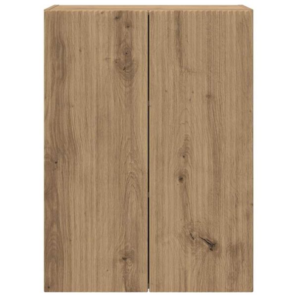 TV стенен шкаф Бяло 59,5 x 31 x 60 см Инженерно дърво