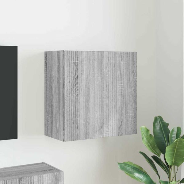 TV стенен шкаф Сив Сонома 59,5 x 31 x 60 см Инженерно дърво