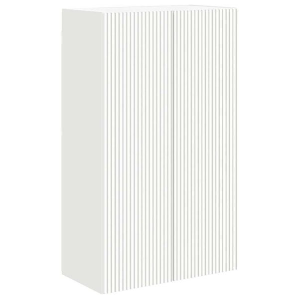 TV стенен шкаф Бяло 59,5 x 31 x 100 см Инженерно дърво