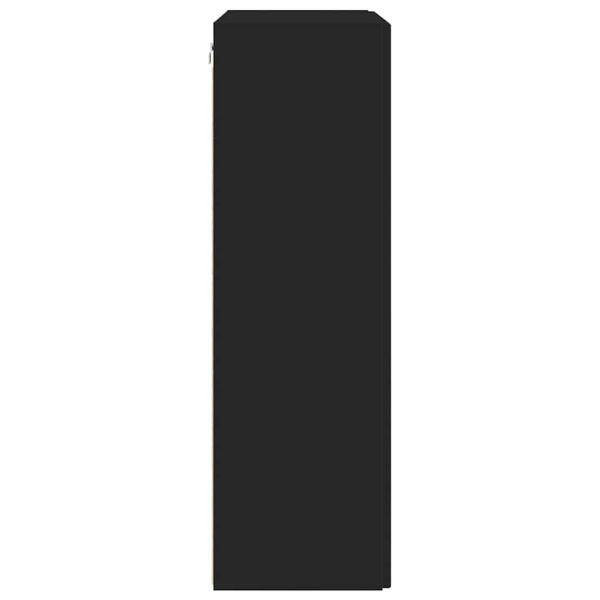 TV стенен шкаф Черно 59,5 x 31 x 100 см Инженерно дърво