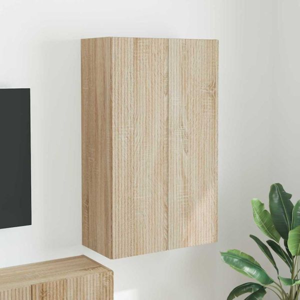 TV стенен шкаф Сонома дъб 59,5 x 31 x 100 см Инженерно дърво