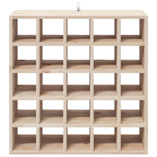 Винен рафт 2 pcs Естествен 56 x 25 x 56 cm Солидно борово дърво