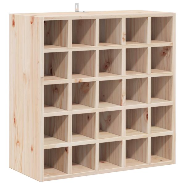 Винен рафт 2 pcs Естествен 56 x 25 x 56 cm Солидно борово дърво