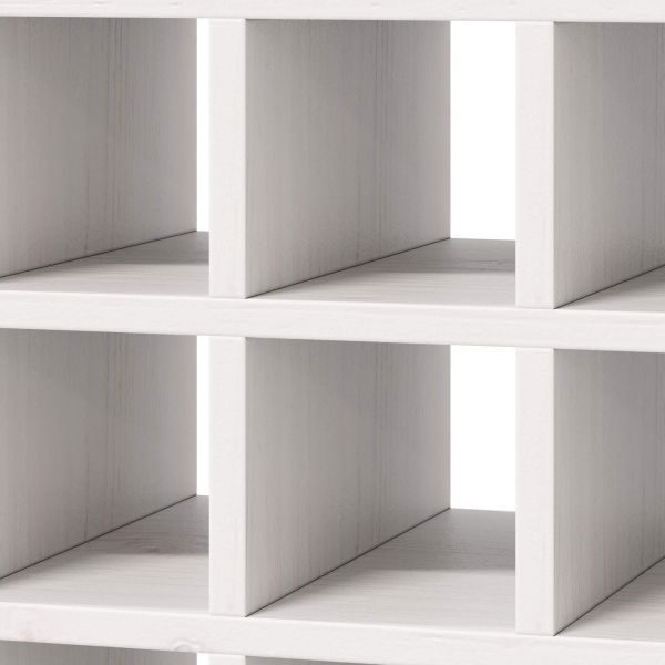 Винен рафт 2 pcs Бяло 56 x 25 x 56 cm Солидно борово дърво