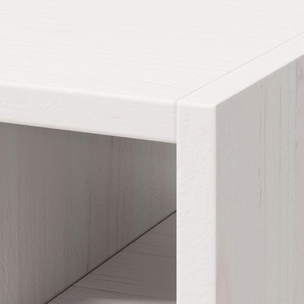 Винен рафт 2 pcs Бяло 56 x 25 x 56 cm Солидно борово дърво