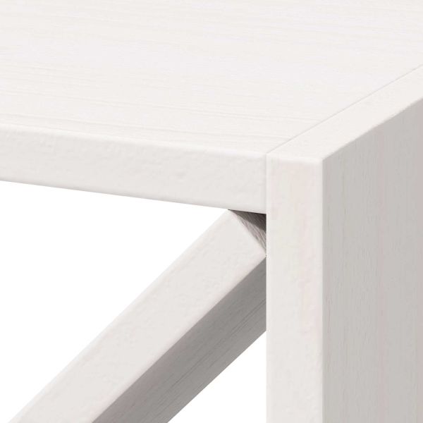 Винен рафт 2 pcs Бяло 62 x 25 x 62 cm Солидно борово дърво