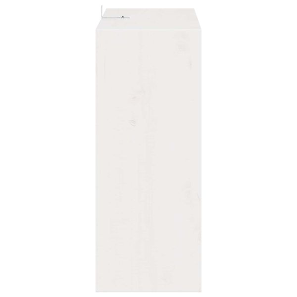 Винен рафт 2 pcs Бяло 62 x 25 x 62 cm Солидно борово дърво