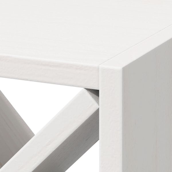 Винен рафт 2 pcs Бяло 62 x 25 x 62 cm Солидно борово дърво