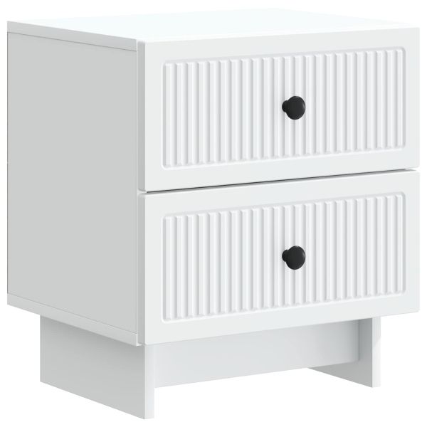 Нощен шкаф 2 pcs Бяло 43 x 34,5 x 47,5 см Инженерна дървесина
