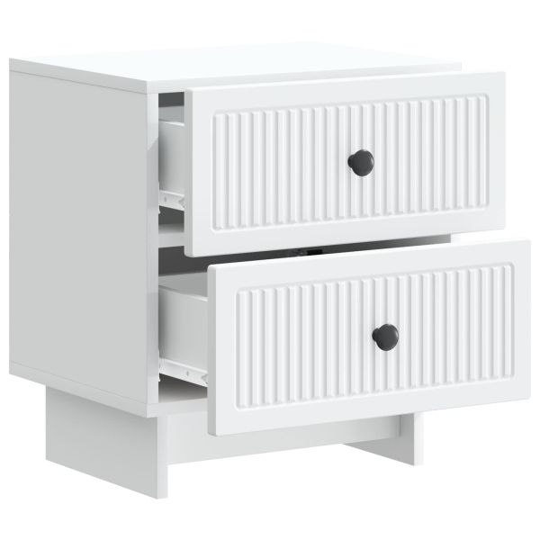 Нощен шкаф 2 pcs Бяло 43 x 34,5 x 47,5 см Инженерна дървесина