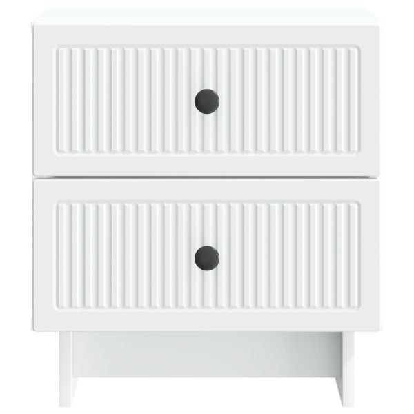 Нощен шкаф 2 pcs Бяло 43 x 34,5 x 47,5 см Инженерна дървесина