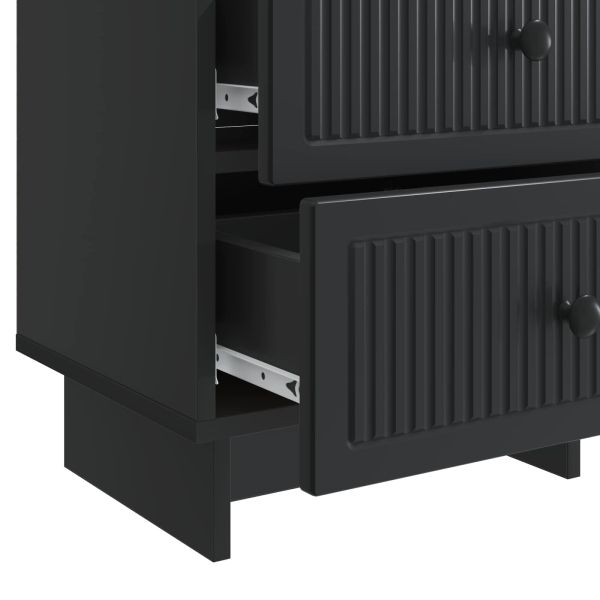 Нощен шкаф Черно 43 x 34,5 x 47,5 см Инженерна дървесина