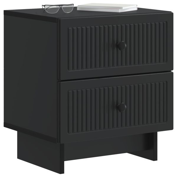 Нощен шкаф 2 pcs Черно 43 x 34,5 x 47,5 см Инженерна дървесина