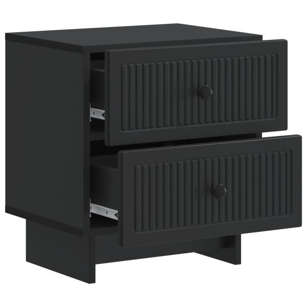 Нощен шкаф 2 pcs Черно 43 x 34,5 x 47,5 см Инженерна дървесина