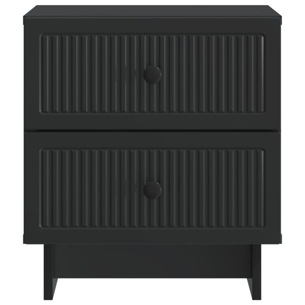 Нощен шкаф 2 pcs Черно 43 x 34,5 x 47,5 см Инженерна дървесина