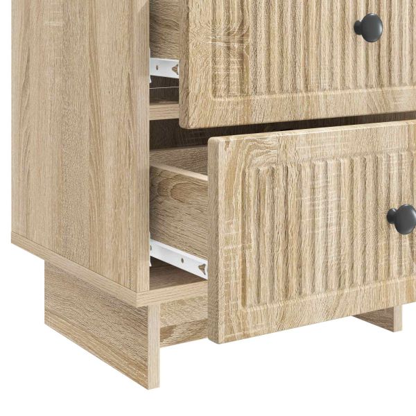 Нощен шкаф с чекмедже 2 pcs Дъб сонома 43 x 34,5 x 47,5 см