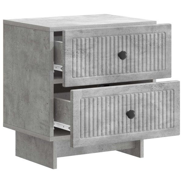 Нощен шкаф Бетонно сиво 43 x 34,5 x 47,5 см Инженерна дървесина