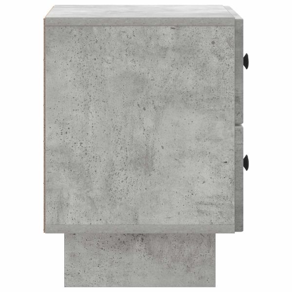 Нощен шкаф Бетонно сиво 43 x 34,5 x 47,5 см Инженерна дървесина