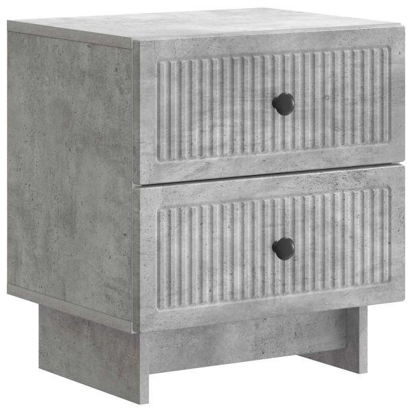 Нощен шкаф с чекмедже 2 pcs Бетонно сиво 43 x 34,5 x 47,5 см
