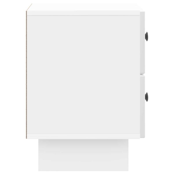 Нощен шкаф с чекмедже 2 pcs Бял гланц 43 x 34,5 x 47,5 см