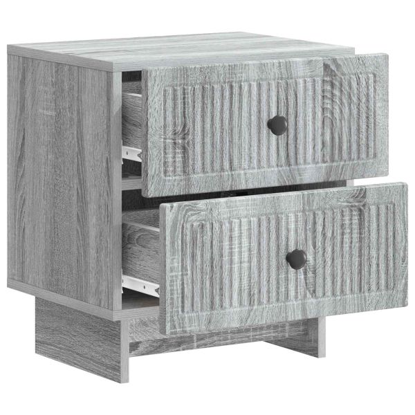 Нощен шкаф с чекмедже 2 pcs Сива сонома 43 x 34,5 x 47,5 см