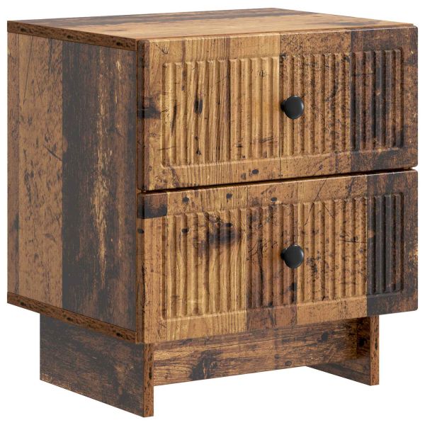 Нощен шкаф с чекмедже 2 pcs Старо дърво 43 x 34,5 x 47,5 см