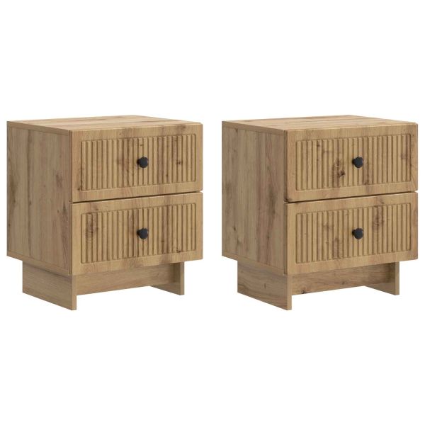 Нощен шкаф с чекмедже 2 pcs Дъб артизан 43 x 34,5 x 47,5 см
