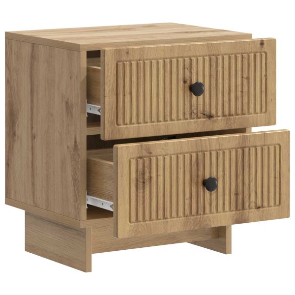 Нощен шкаф с чекмедже 2 pcs Дъб артизан 43 x 34,5 x 47,5 см