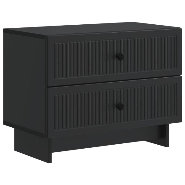 Нощен шкаф Черно 62 x 34,5 x 47,5 см Инженерна дървесина