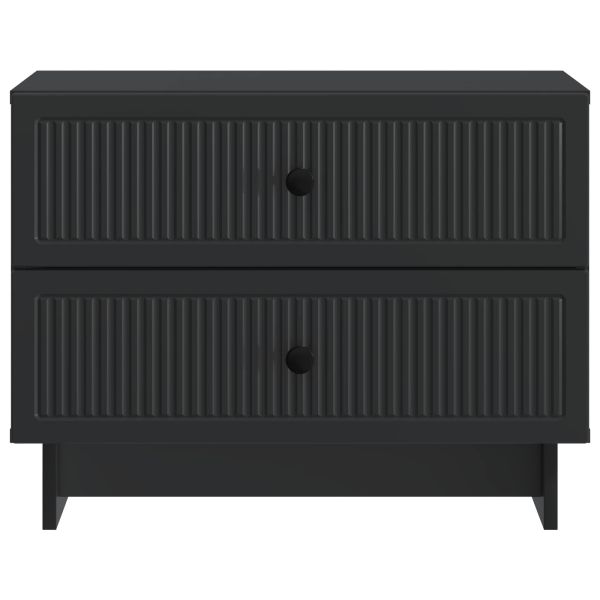 Нощен шкаф Черно 62 x 34,5 x 47,5 см Инженерна дървесина