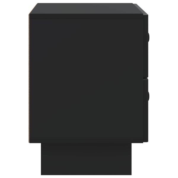 Нощен шкаф Черно 62 x 34,5 x 47,5 см Инженерна дървесина