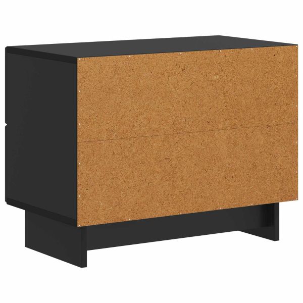 Нощен шкаф Черно 62 x 34,5 x 47,5 см Инженерна дървесина