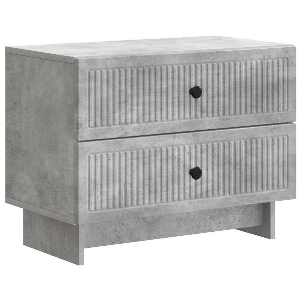 Нощен шкаф Бетонно сиво 62 x 34,5 x 47,5 см Инженерна дървесина