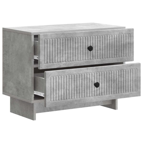 Нощен шкаф Бетонно сиво 62 x 34,5 x 47,5 см Инженерна дървесина