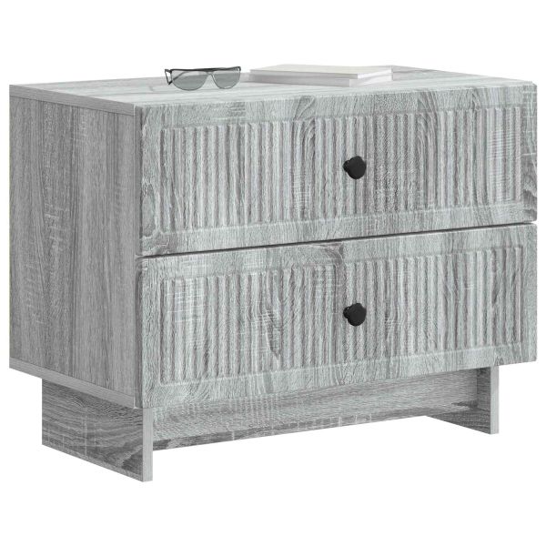 Нощен шкаф Сива сонома 62 x 34,5 x 47,5 см Инженерна дървесина