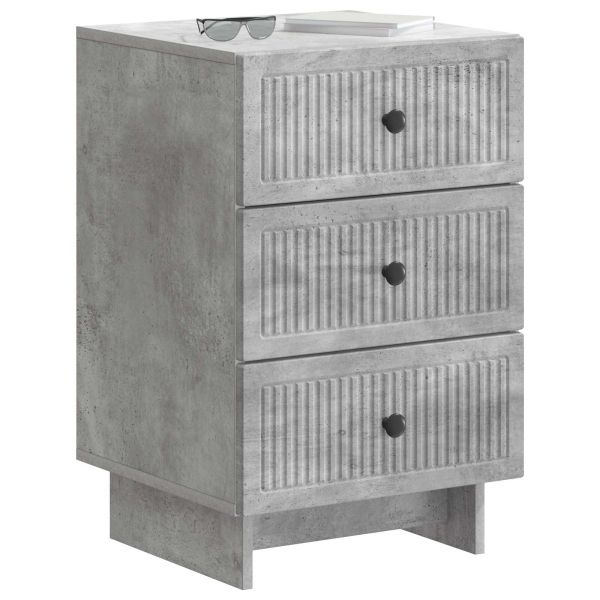 Нощен шкаф Бетонно сиво 43 x 41 x 66,5 см Инженерна дървесина