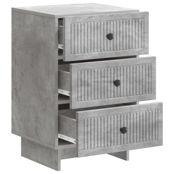 Нощен шкаф Бетонно сиво 43 x 41 x 66,5 см Инженерна дървесина