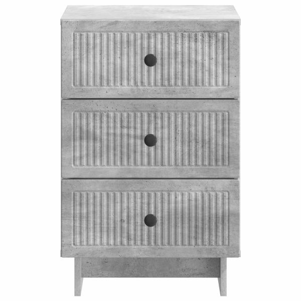 Нощен шкаф Бетонно сиво 43 x 41 x 66,5 см Инженерна дървесина