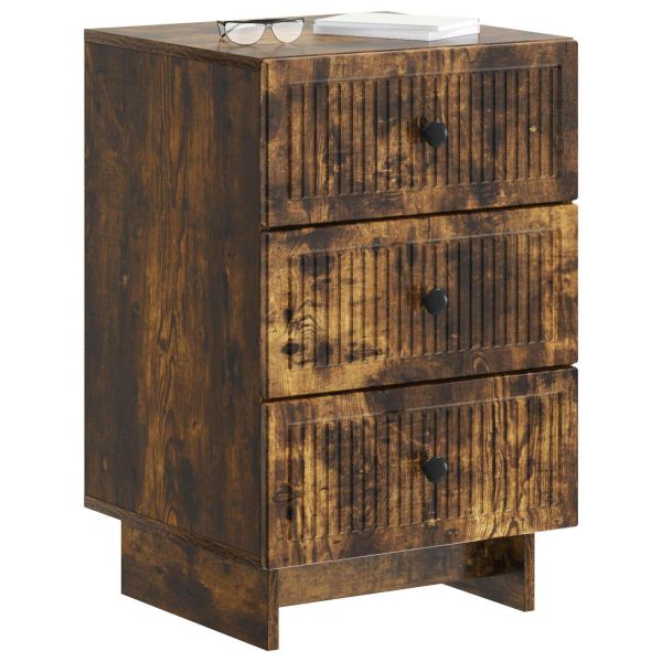 Нощен шкаф Опушен дъб 43 x 41 x 66,5 см Инженерна дървесина