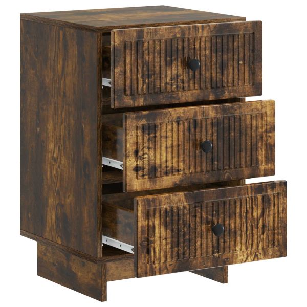 Нощен шкаф Опушен дъб 43 x 41 x 66,5 см Инженерна дървесина