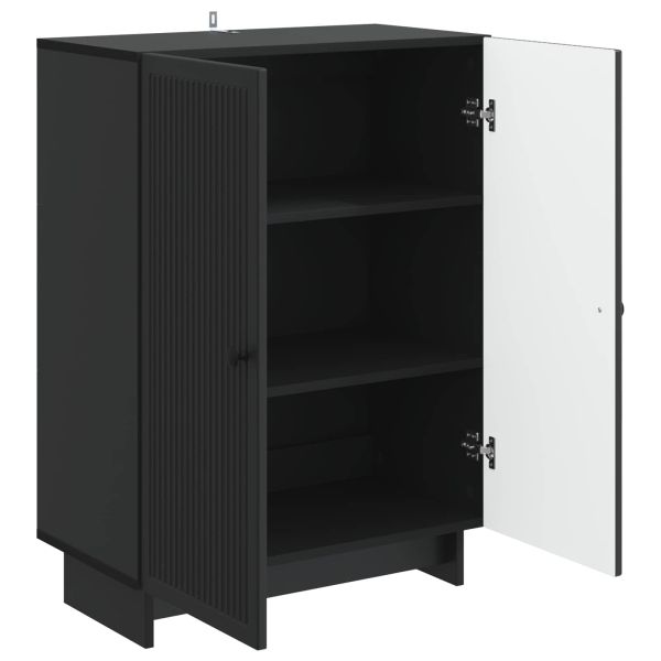 Служебен шкаф Черно 66 x 34,5 x 90 см Инженерна дървесина