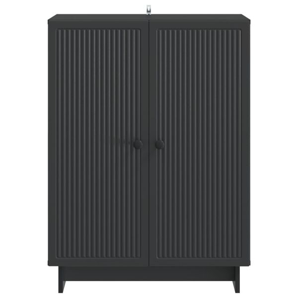 Служебен шкаф Черно 66 x 34,5 x 90 см Инженерна дървесина