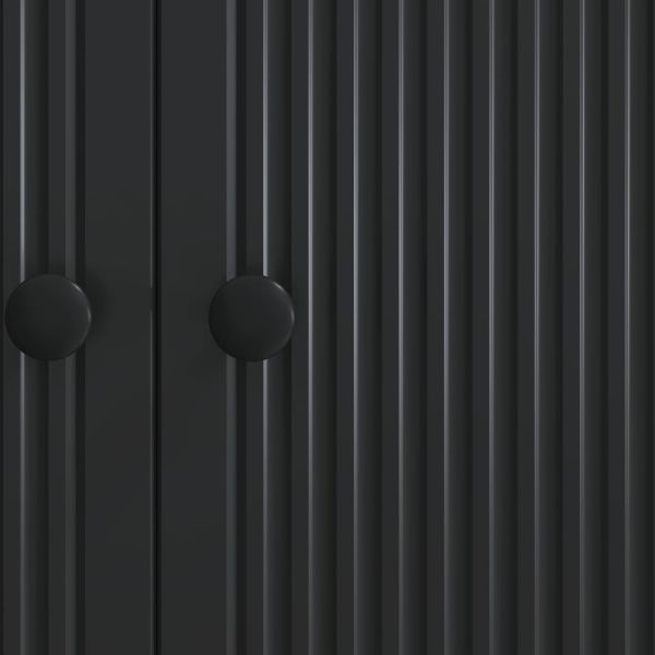 Служебен шкаф Черно 66 x 34,5 x 90 см Инженерна дървесина