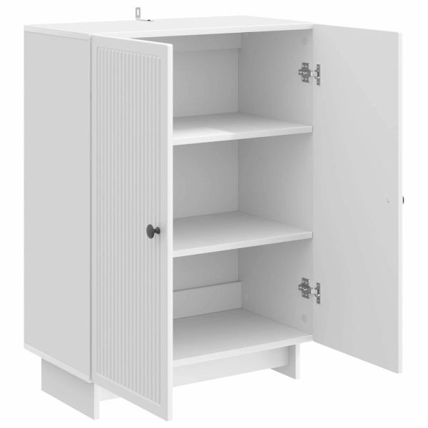 Служебен шкаф Бял гланц 66 x 34,5 x 90 см Инженерна дървесина