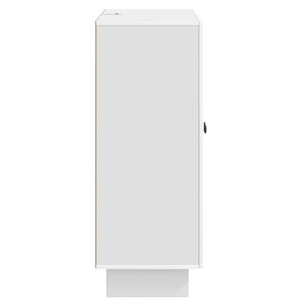 Служебен шкаф Бял гланц 66 x 34,5 x 90 см Инженерна дървесина