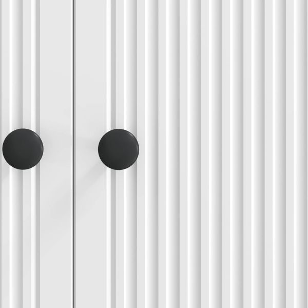 Служебен шкаф Бял гланц 66 x 34,5 x 90 см Инженерна дървесина